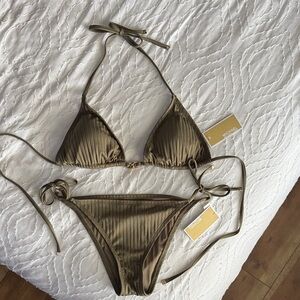 Michael Kors safari green Bikini Set